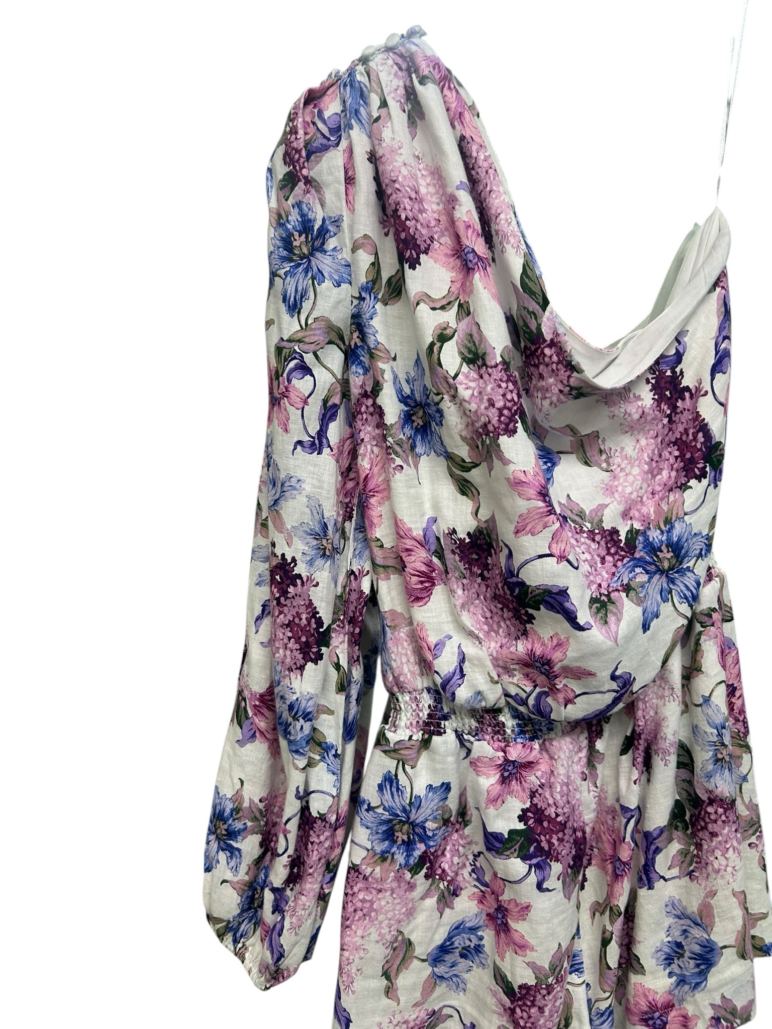 CAMI NYC SCOUT ONE SHOULDER ROMPER CLEMATIS FLORAL PRINT SIZE SMALL