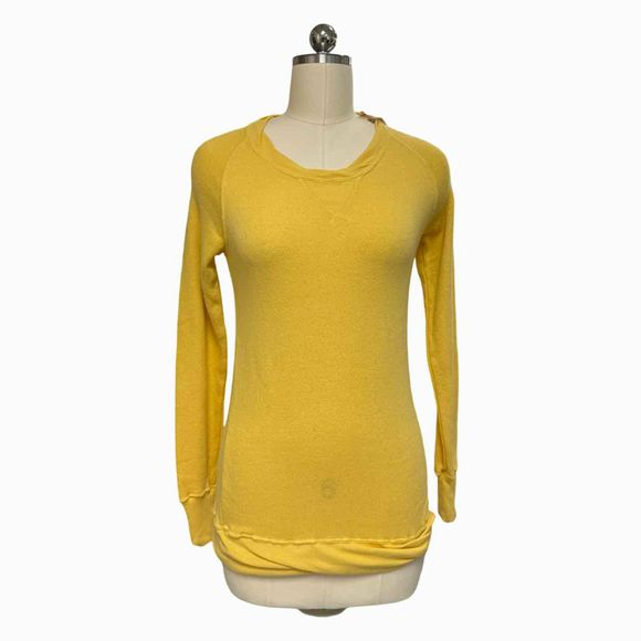 V::ROOM JAPAN COTTON YELLOW SWEATSHIRT SIZE S