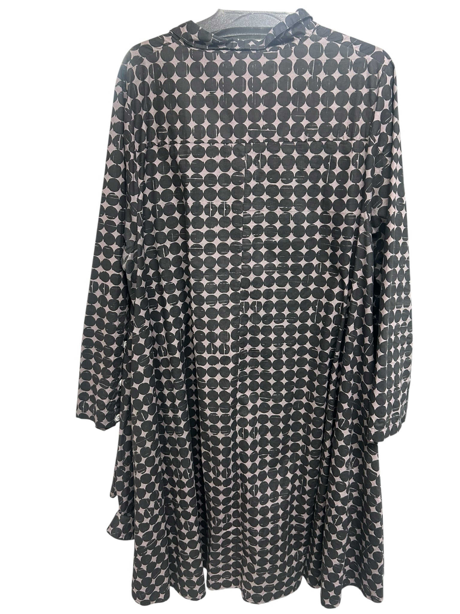TULIP 100% COTTON POLKA DOT LAGENLOOK SHIRT DRESS SIZE LARGE
