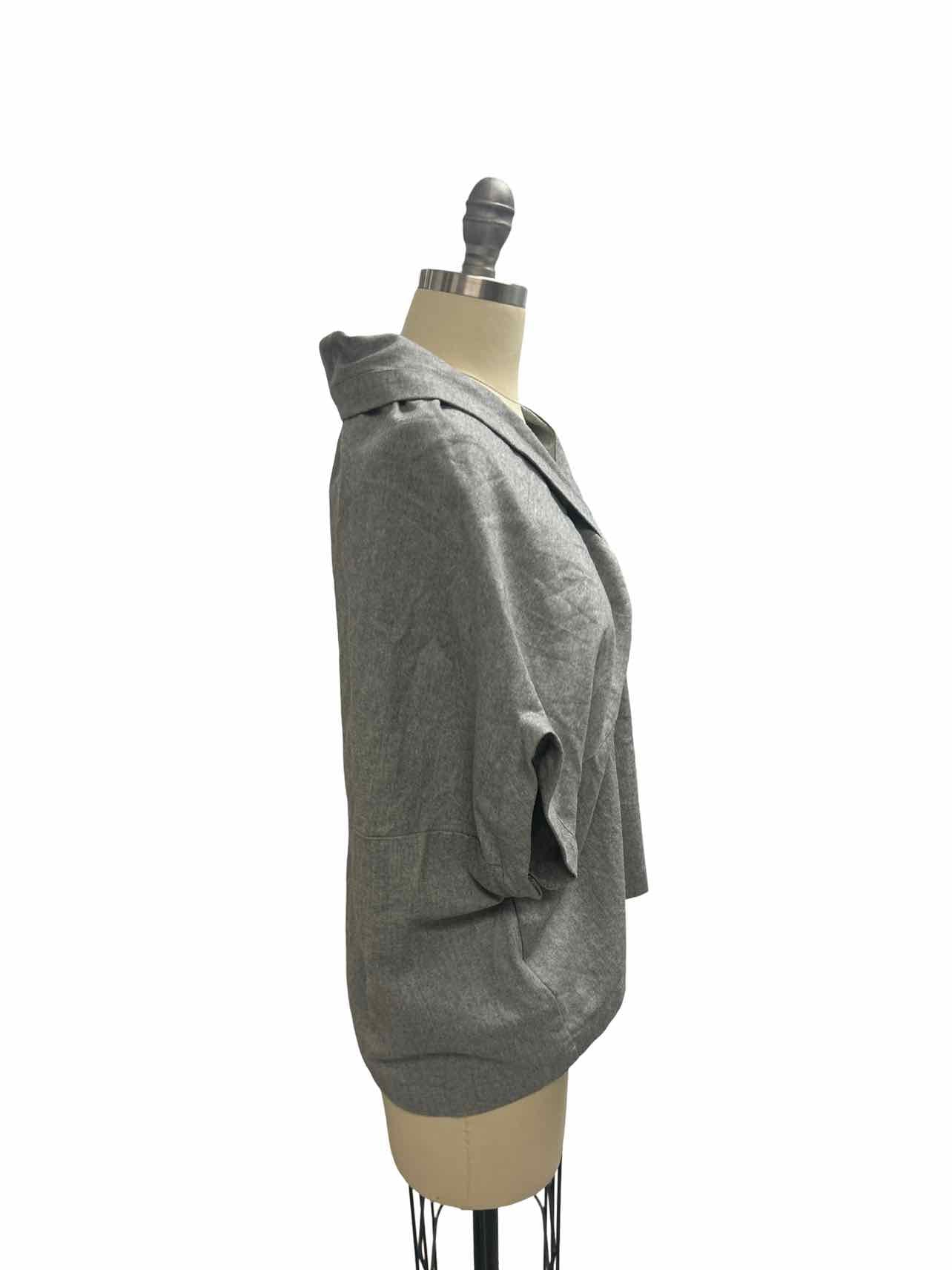 GALLEGO DESPORTES GARMENTORY 100% WOOL OVERSIZED SHAWL COLLAR BOXY TOP SIZE:S