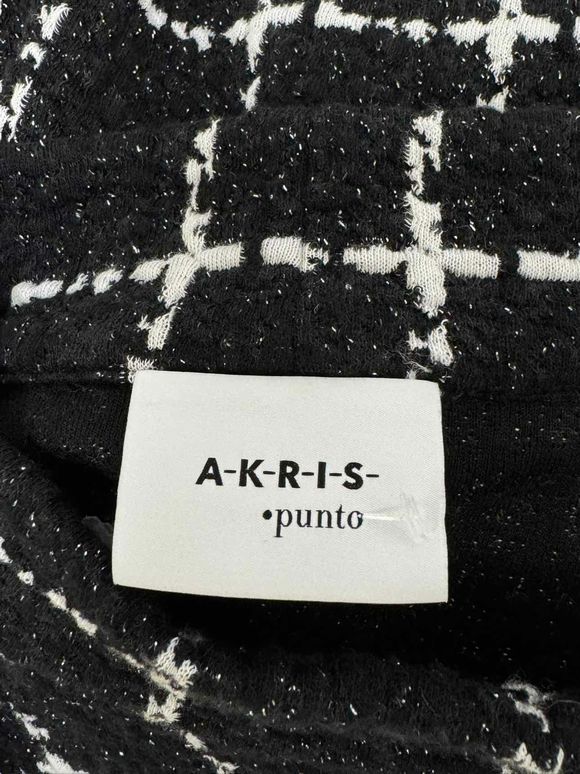 AKRIS NWOT! PUNTO 3D GRID KNIT BLACK/WHITE DRESS SIZE 8