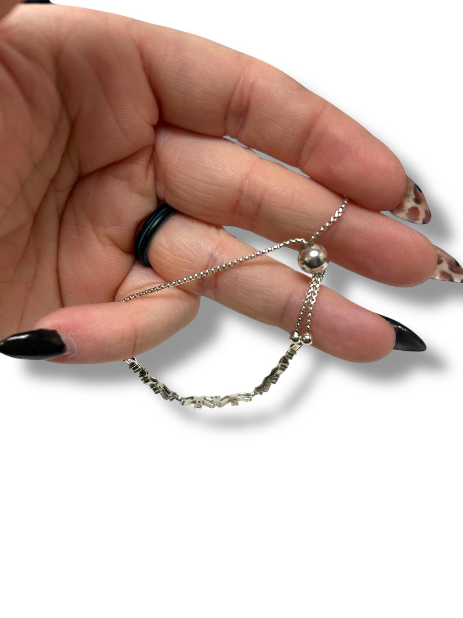 PANDORA SPARKLING ICE CUBE BRACELET SILVER TENNIS