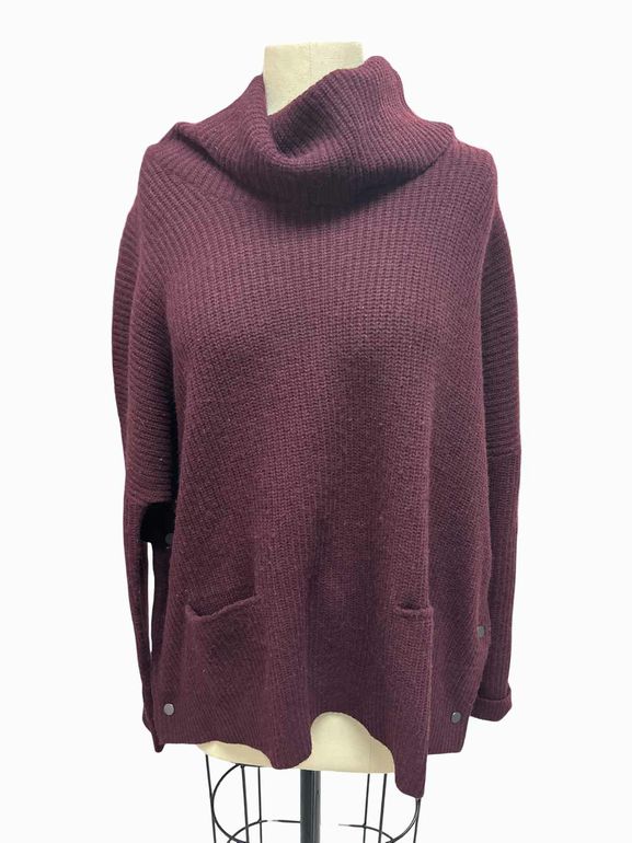 VINCE WOOL & YAK BLEND OVERSIZE COWL NECK SWEATER SIZE: M