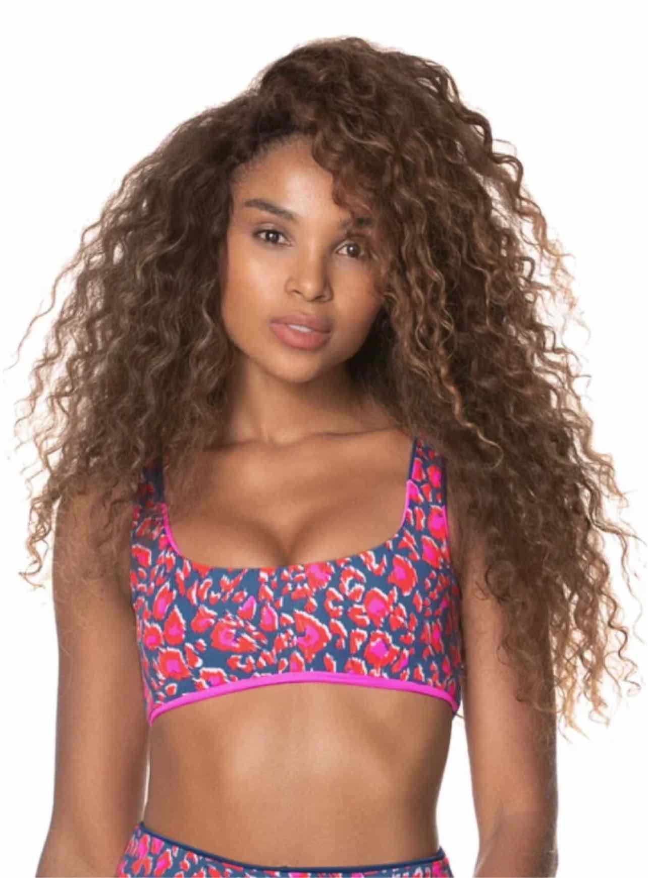 MAGII NWT REVERSIBLE SWIM TOP TEAL SIZE: M
