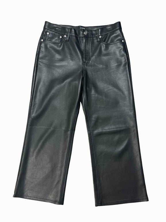 JCREW SLIM WIDE LEG FAUX LEATHER PANT SIZE: 29P
