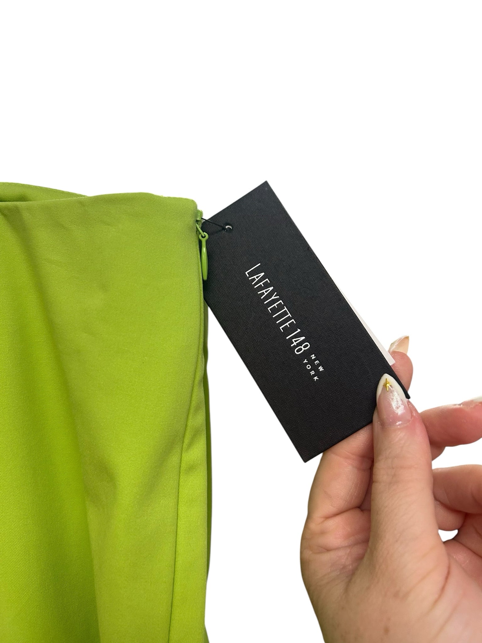 NWT LAFAYETTE 148 LIME GREEN STANTON ANKLE DRESS PANTS SIZE 18