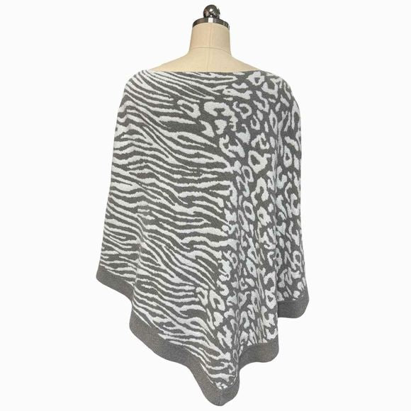 BAREFOOT DREAMS COZYCHIC LITEANIMAL PRINT PONCHO SIZE ONE SIZE