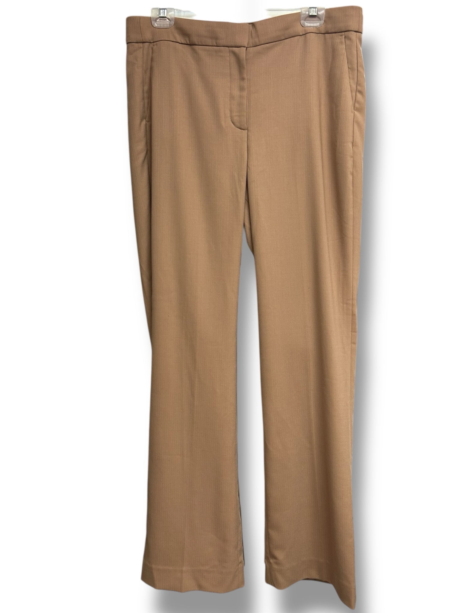 JCREW WILLA FULL LENGTH WOOL BLEND STRAIGHT LEG CAMEL PANTS SIZE 12