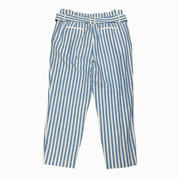 BODEN NWT! STRIPED PAPERBAG BLUE/WHITE PANT SIZE 12