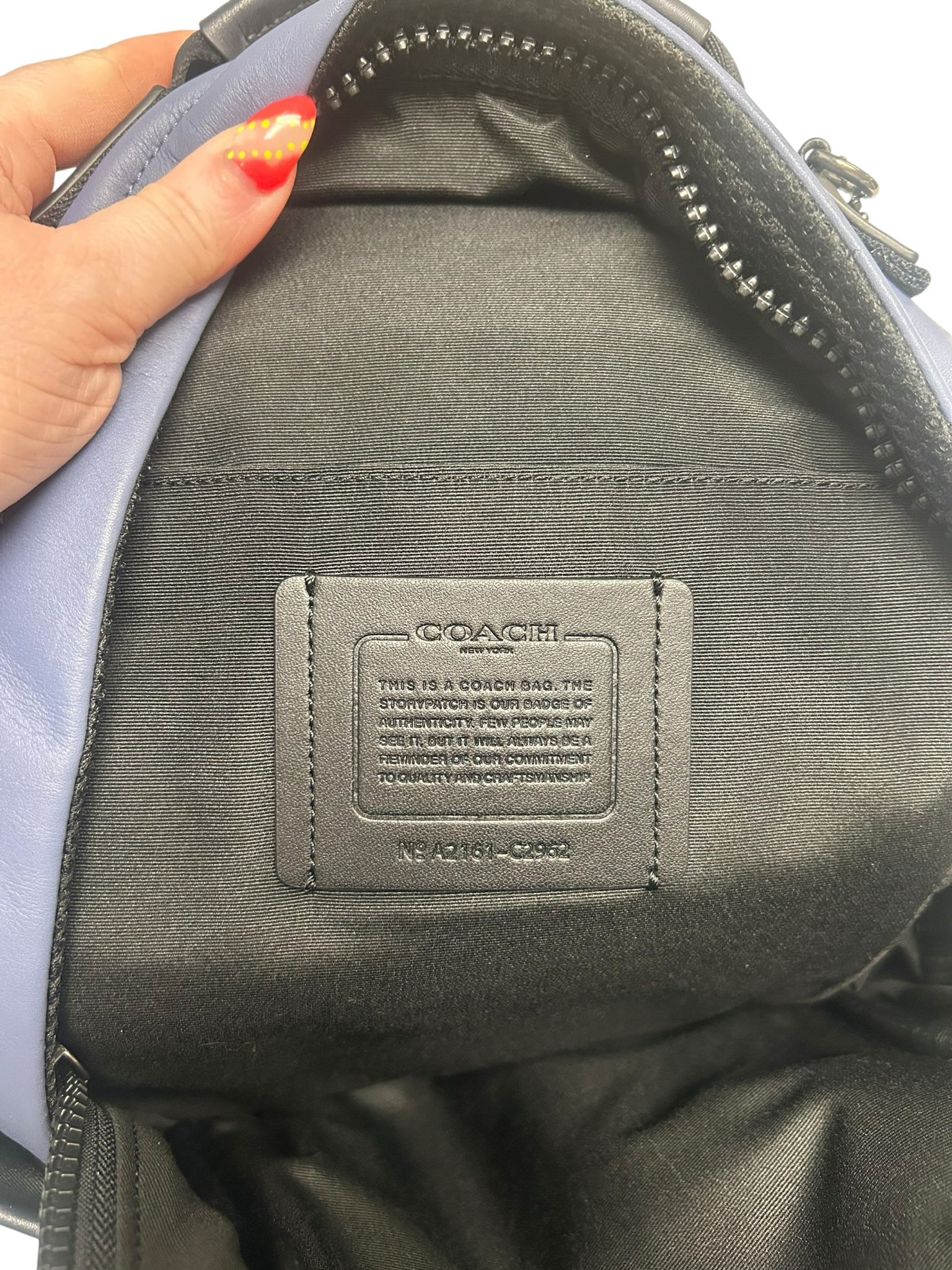 COACH EDGE BACKPACK IN SIGNATURE COLORBLOCK BLUE ONE SHOULDER