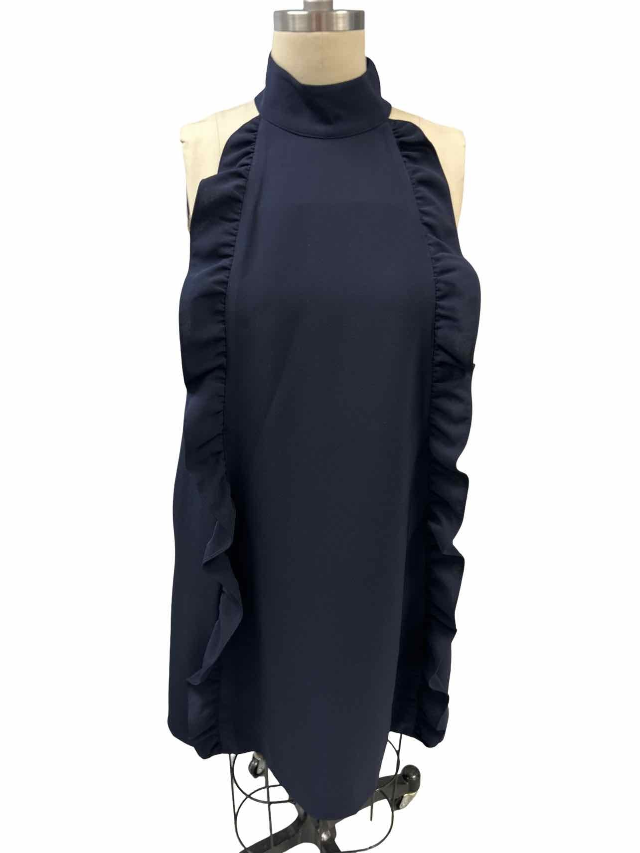 TED BAKER TORRIYA RUFFLE SLEEVELESS DRESS SIZE: 2