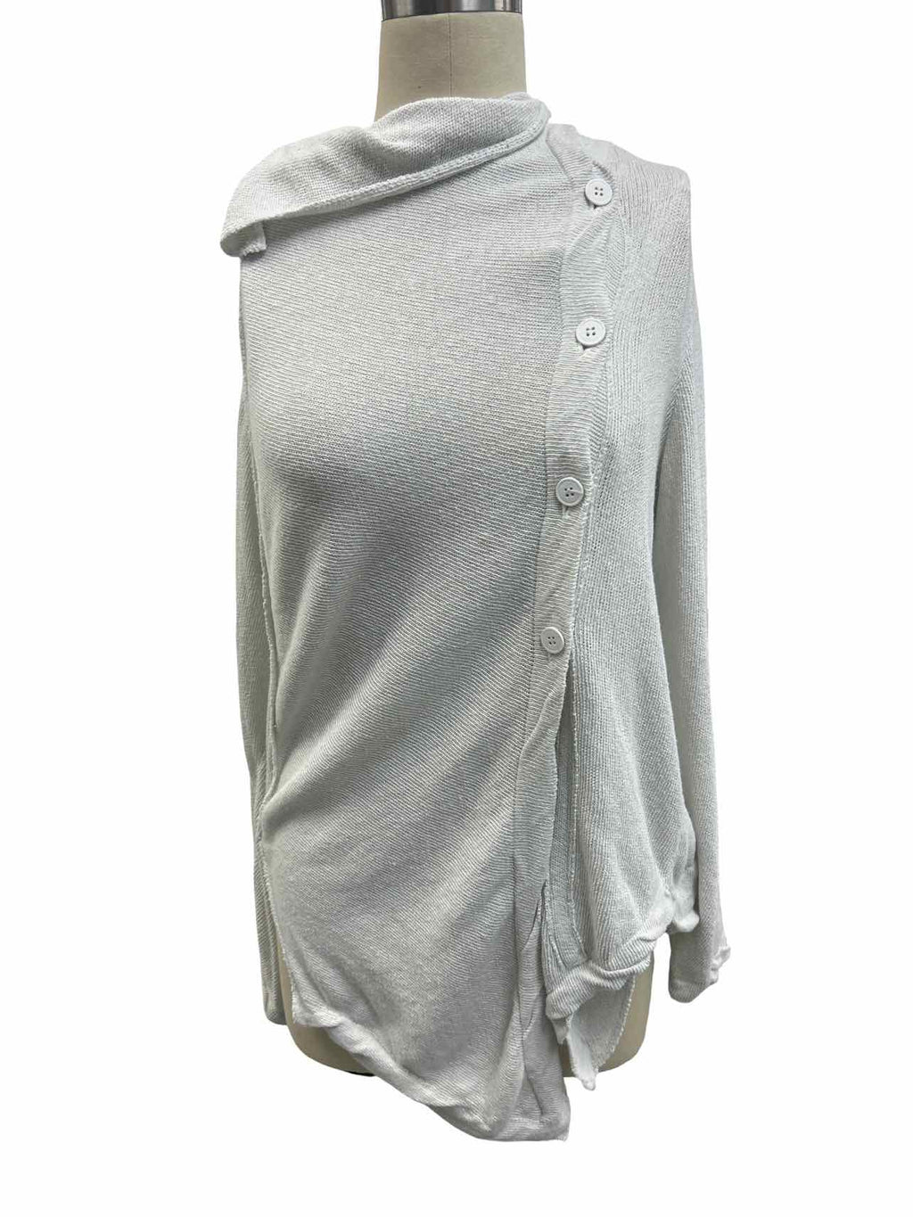 LURDES BERGADA 100% COTTON ASYMMETRIC CARDIGAN SIZE: S