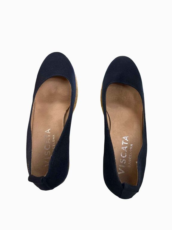 VISCATA MARQUESA CANVAS ESPADRILLE WEDGE PUMP SIZE: 41