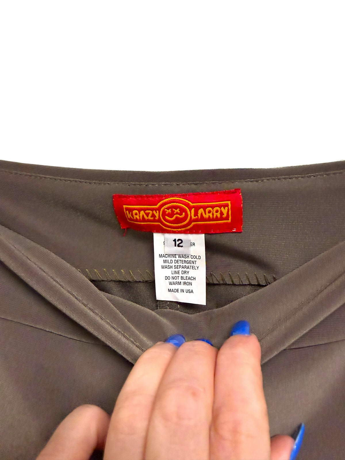 NWT KRAZY  LARRY TAN PULL ON MICROFIBER ANKLE PANTS SIZE 12