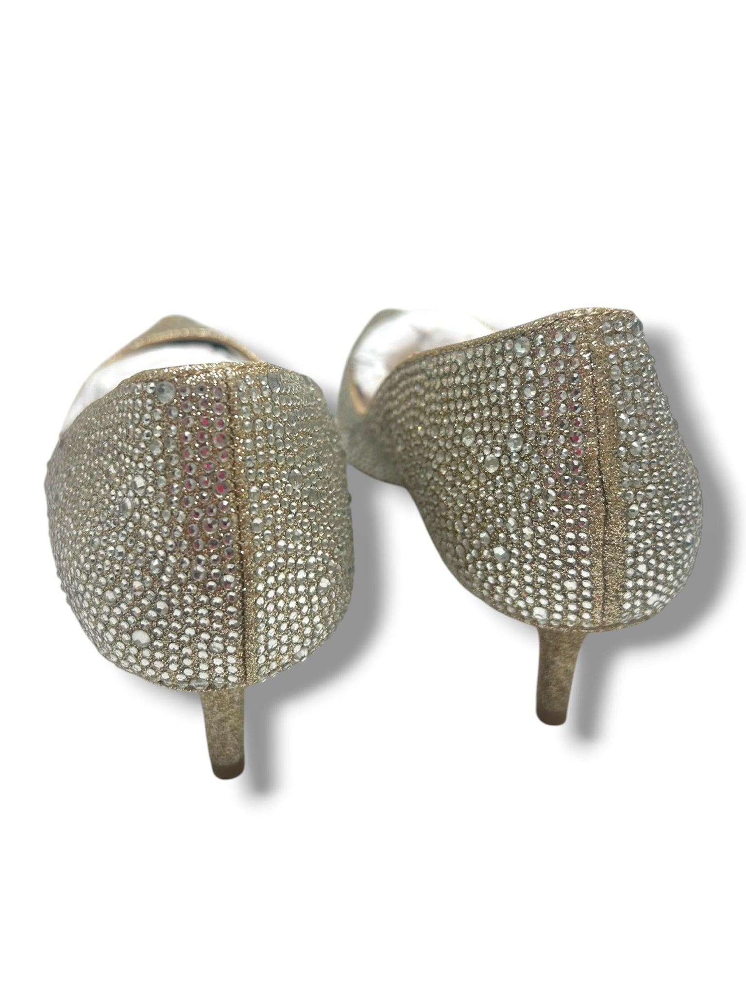NEW IN BOX BADGLEY MISCHKA FRENCHIE RHINESTONE KITTEN HEEL SIZE 7.5