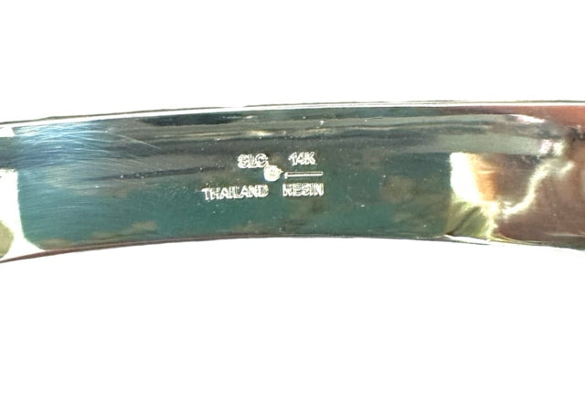 WHITE GOLD 14K BONDED OVER RESIN HINGED CUFF BRACELET - WEARHOUSE  CONSIGNMENT