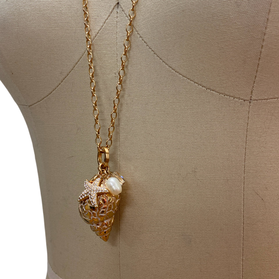 BRIGHTON CORAL FANTASY CONCH PENDANT