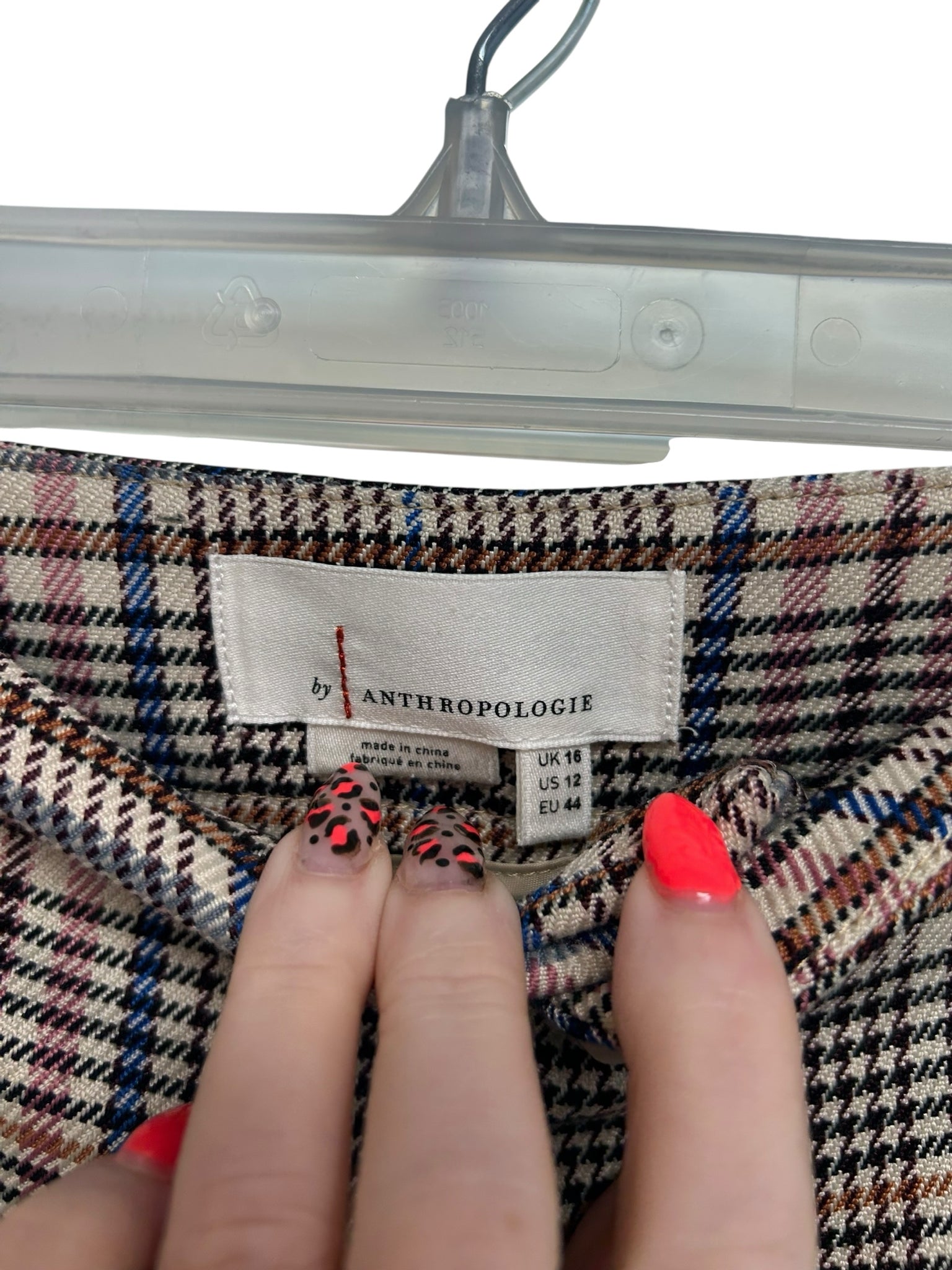 ANTHROPOLOGIE MALCOM HIGH RISE TAPERED CUFFED PLAID TROUSERS SIZE 12 - WEARHOUSE  CONSIGNMENT