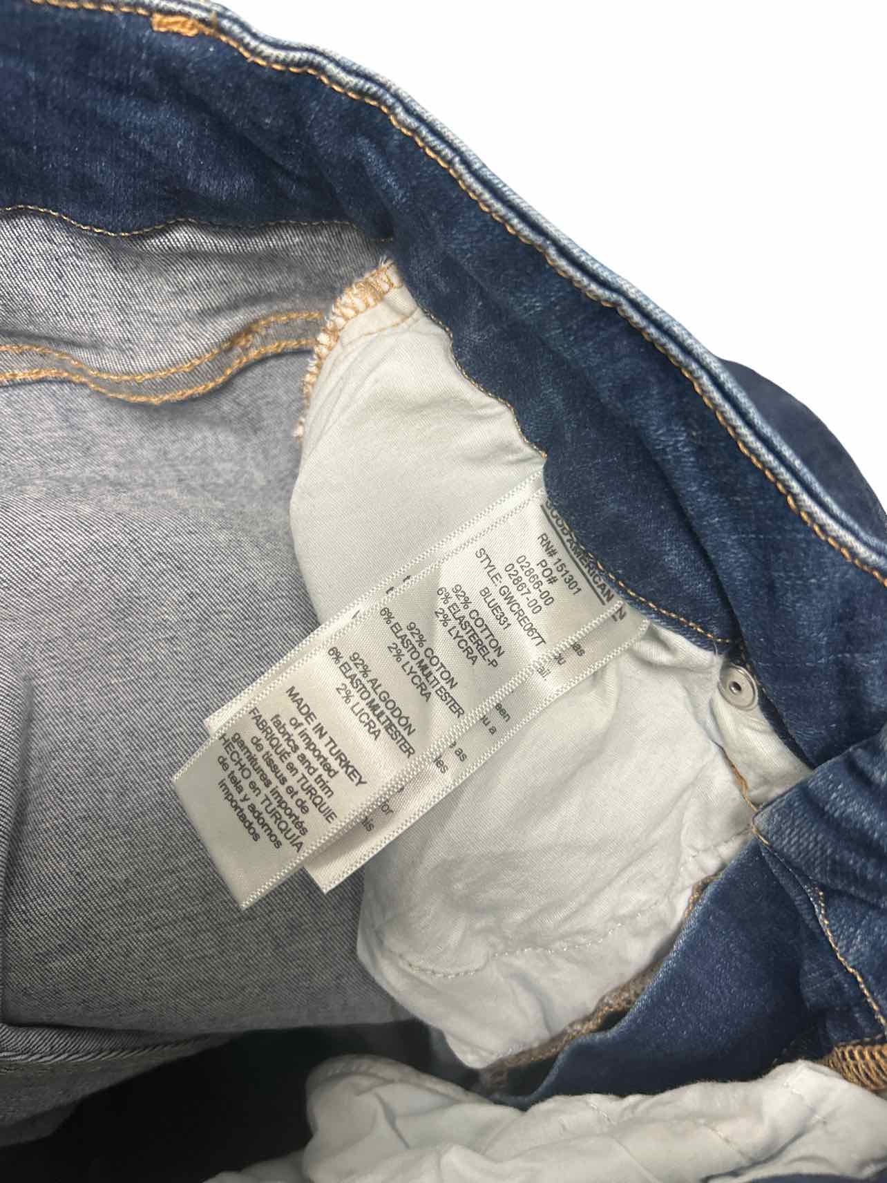 GOOD AMERICAN GOOD WAIST CROP HIGH WAIST SKINNY JEAN RAW HEM B331 SIZE: 6