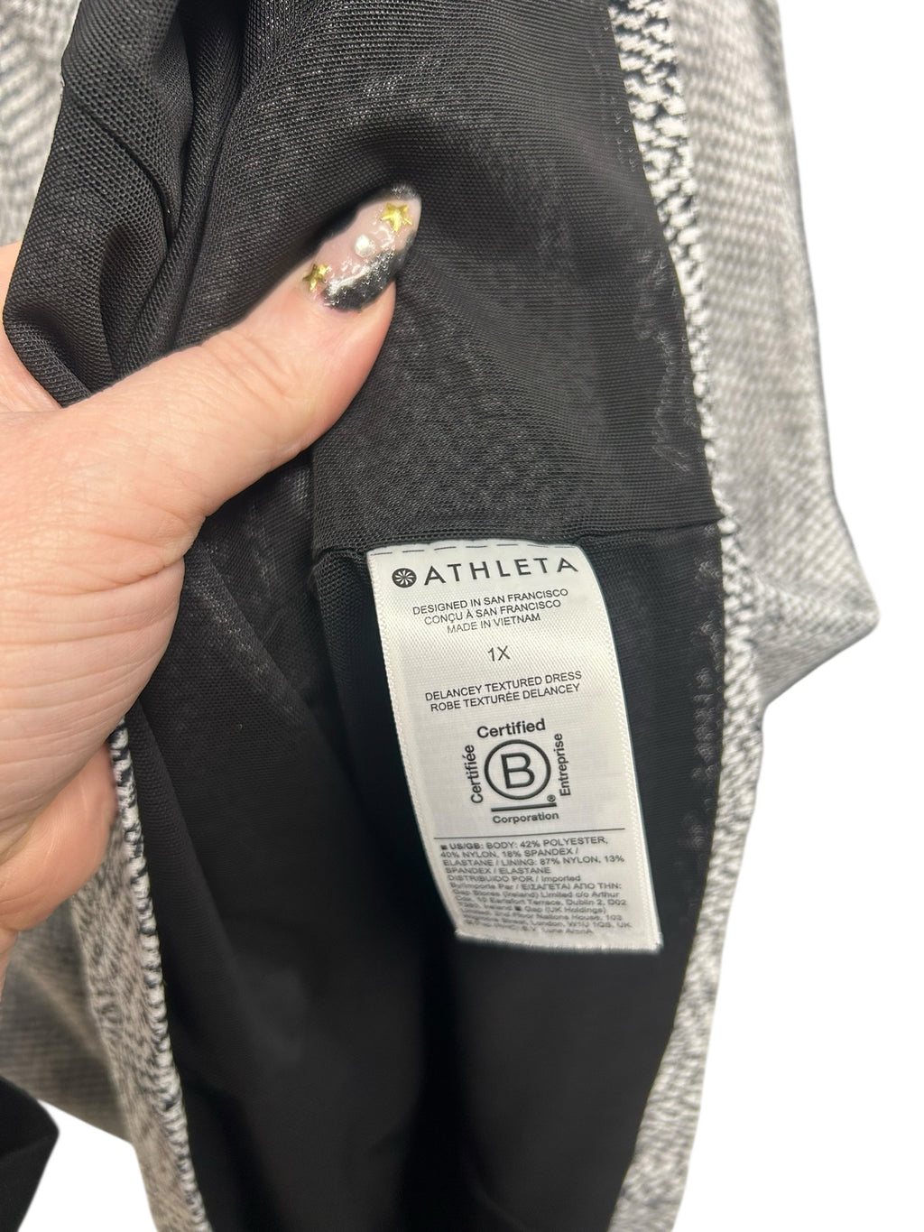 ATHLETA DELANCY HERRINGBONE BRAIDEN QUARTER ZIP DRESS SIZE 1X - WEARHOUSE  CONSIGNMENT