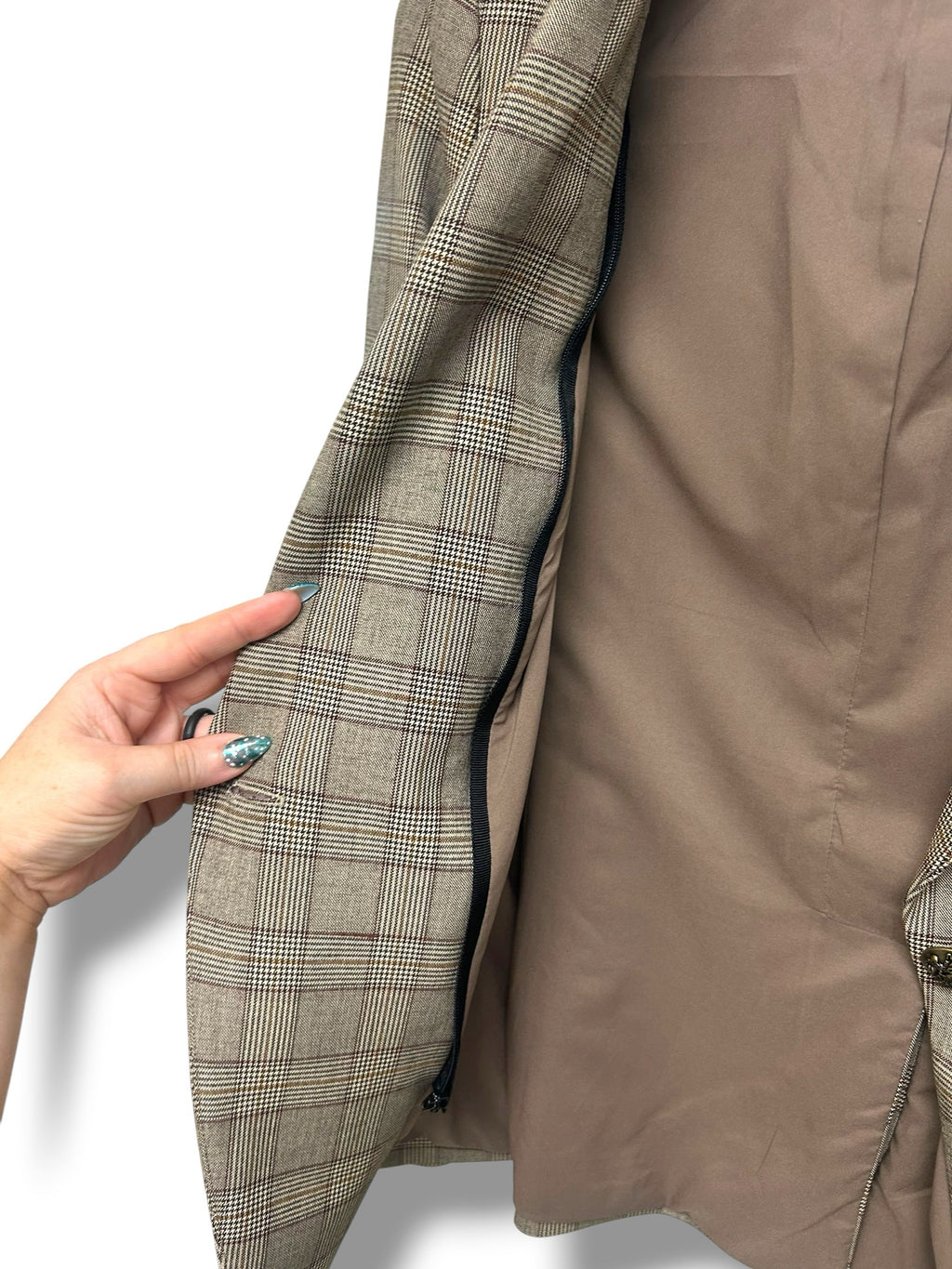 VERONICA BEARD CUTAWAY DICKEY CHECKED TWEED HOUNDSTOOTH BLAZER SIZE 6