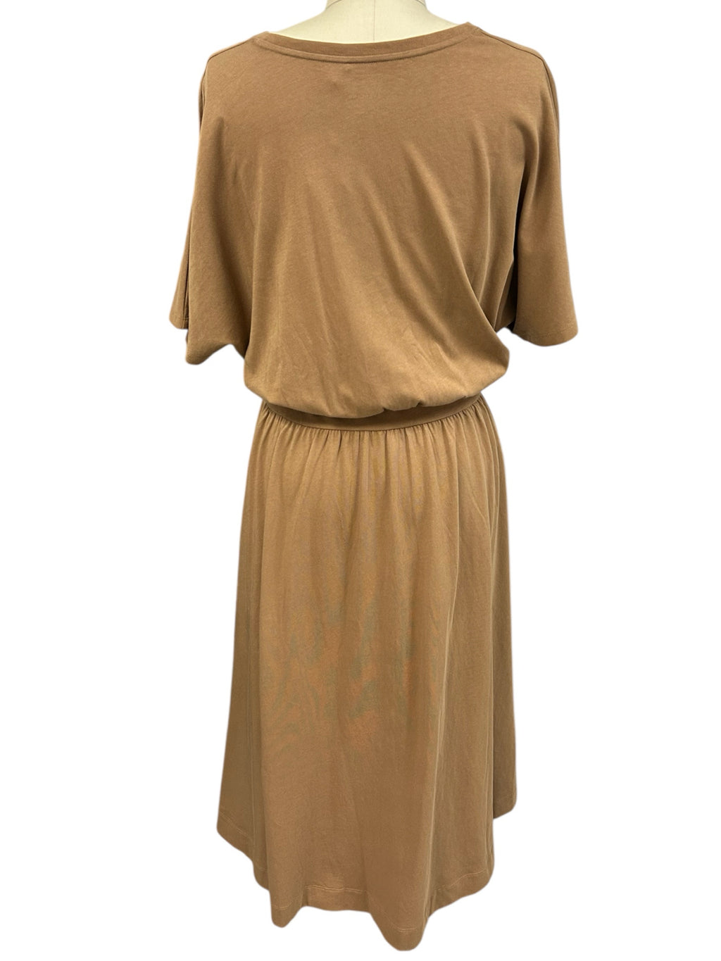 NEW! EVERLANE THE ORGANIC COTTON WAISTED DRESS TOASTED COCONUT SIZE XL