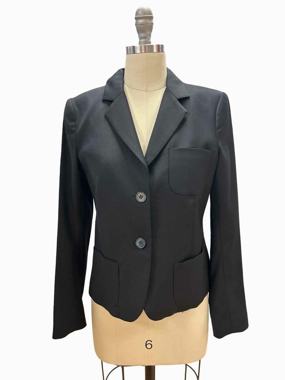 THEORY VINTAGE STRETCH WOOL BLAZER SIZE: 8