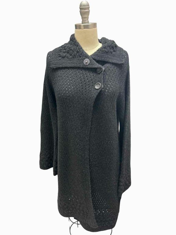 WORTH 100% CASHMERE SWEATER LONG CARDIGAN SIZE: S