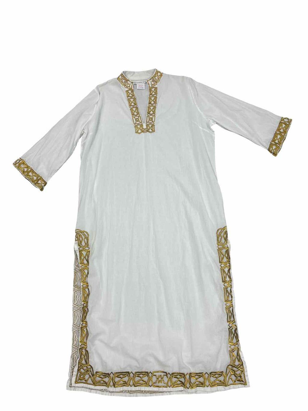 GRETCHEN SCOTT EMBROIDERED SPLIT HEM MAXI DRESS SIZE: 1X