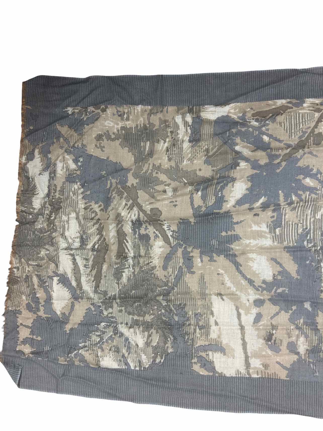 KINROSS SEAGULL MULTI TROPICAL CAMO PRINT SCARF CASHMERE SILK