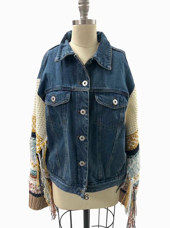 ANTHROPOLOGIE POL SUKIE CROCHET SLV JACKET SIZE: XL