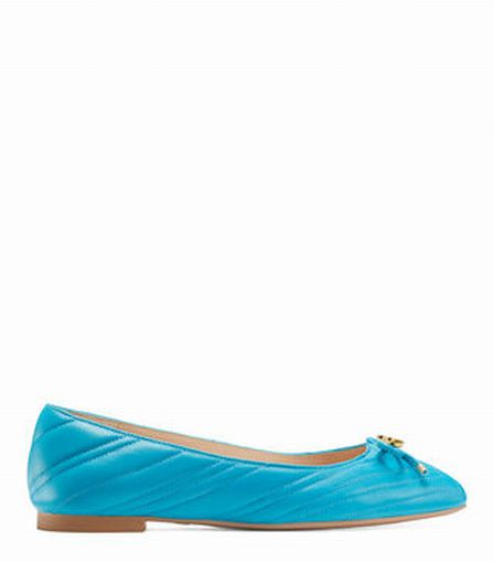 STUART WEITZMAN HILLIA QUILTED BALLET FLAT SIZE: 8.5
