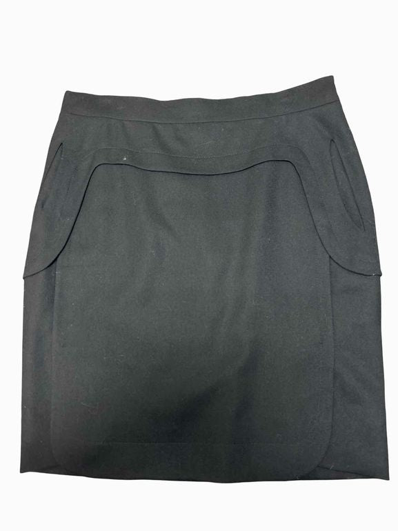 SONIA RYKIEL PANELED DETAIL WOOL PENCIL SKIRT SIZE: 10