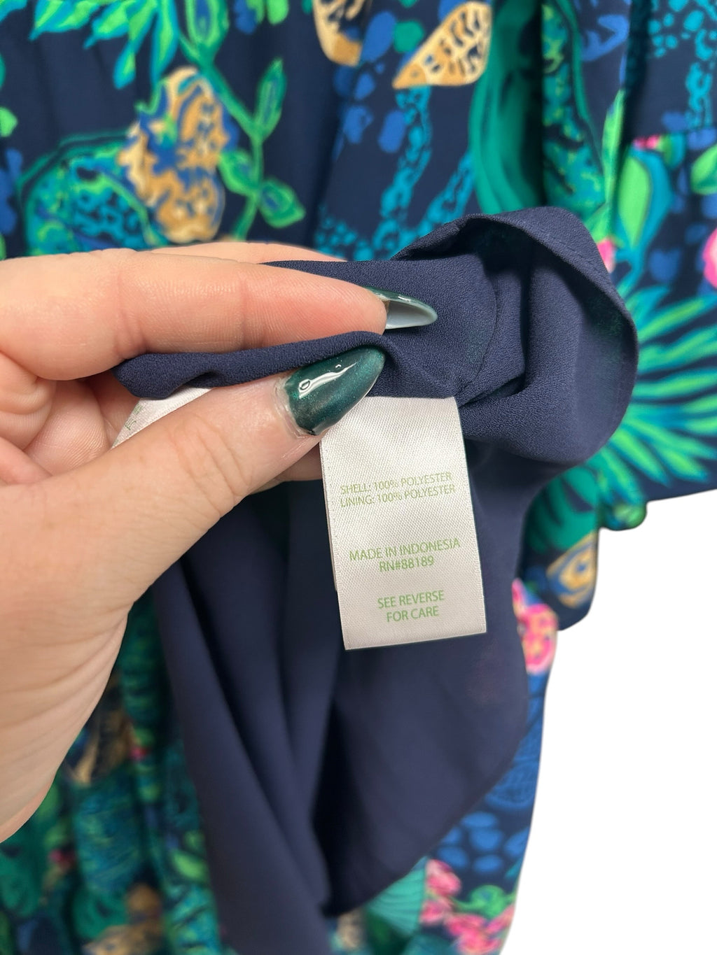 LILLY PULITZER GABRIEL BELL SLEEVE LOW TIDE LIFE OF THE PARTY DRESS SIZE 8
