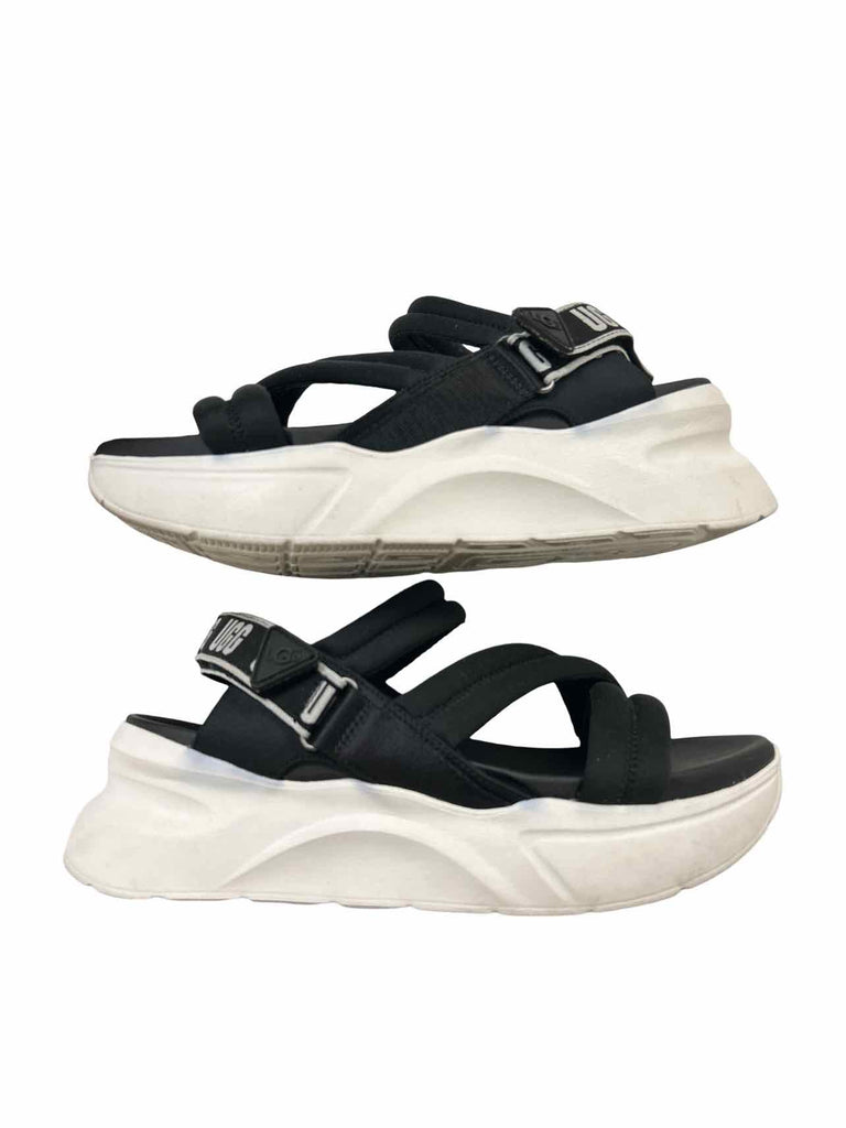 UGG LA SUN SANDAL BLACK/WHITE SIZE 10