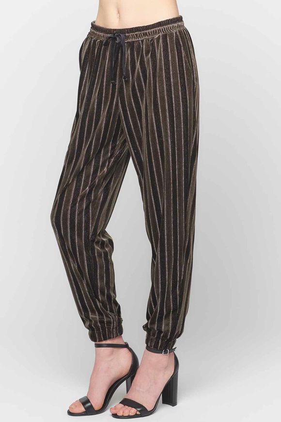 MAVEN WEST VELVET STRIPE PULL ON PANT SIZE M