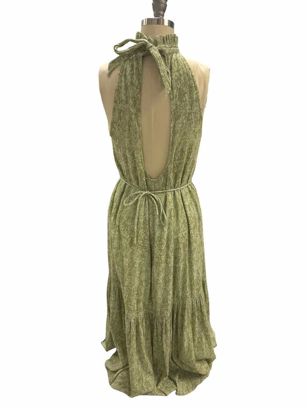 CLEOBELLA ORGANIC COTTON HALTER MAXI DRESS SIZE:M