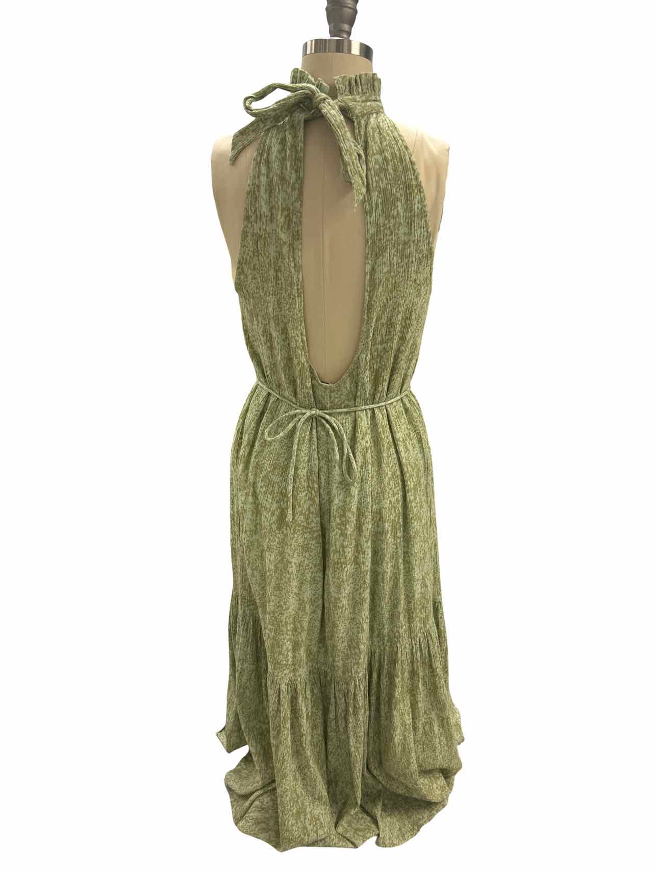 CLEOBELLA ORGANIC COTTON HALTER MAXI DRESS SIZE:M