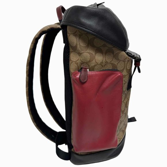 COACH SIGNATURE RANGER BROWN/RED BACKPACK