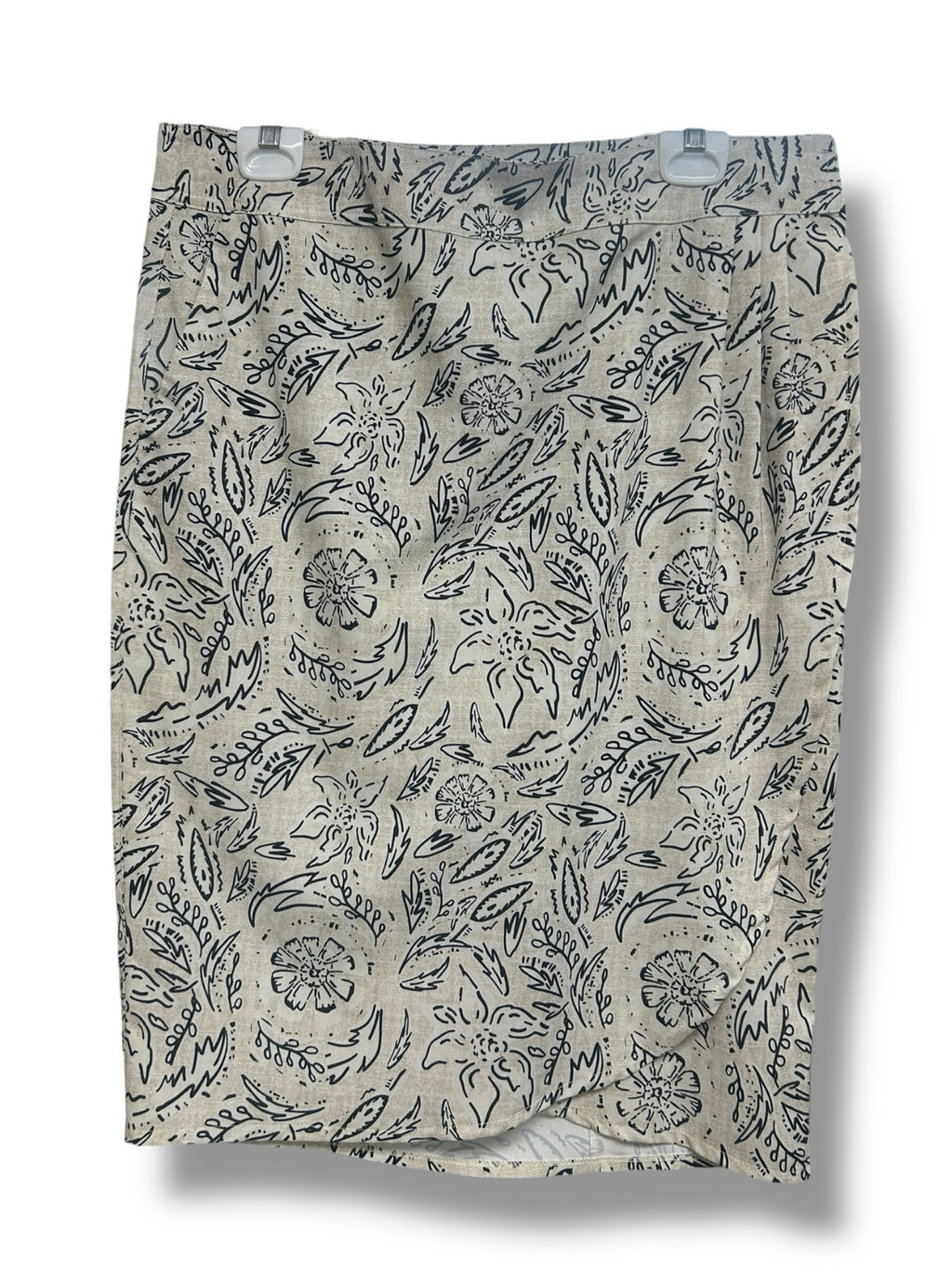 RIPSKIRT HAWAII WRAP SKIRT FLORAL RUSTICA BEIGE BLACK SIZE LARGE