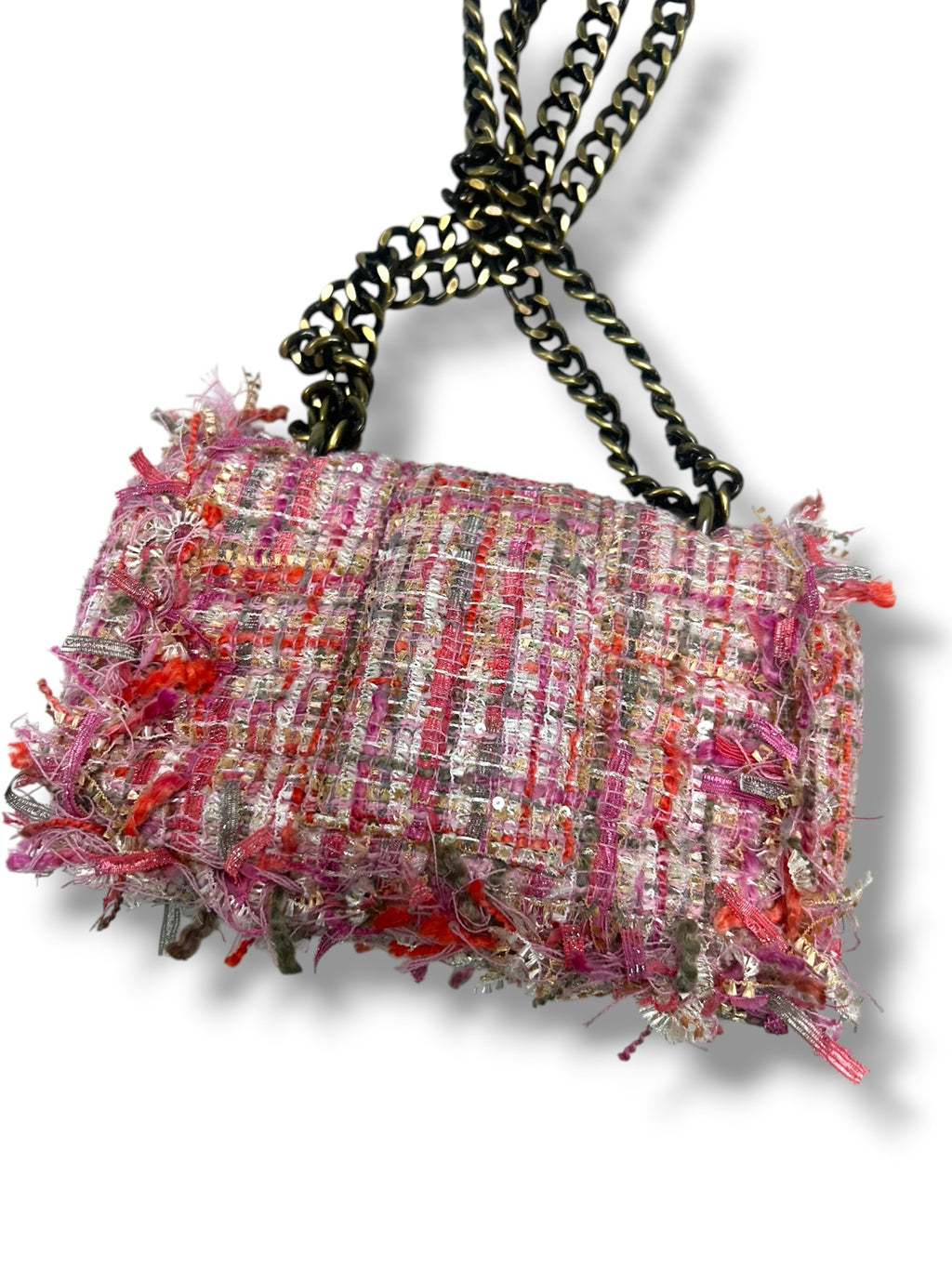 KOORELOO THE BASSET PETITE IN PINK TWEED MINI CROSSBODY