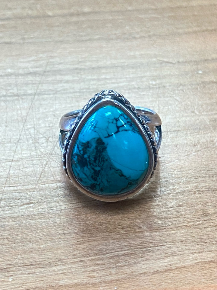 BARSE .925 ARTISAN CRAFTED TURQUOISE RING SIZE 8