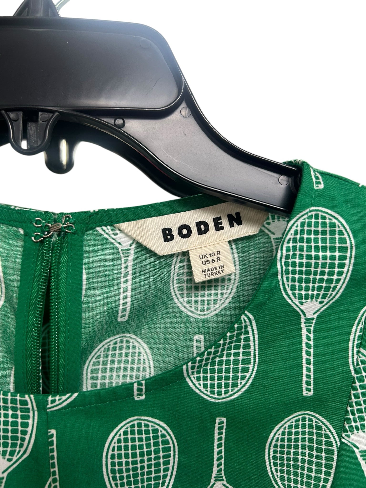 BODEN IMO GODET SHORT TENNIS BELTED GREEN DRESS SIZE 6