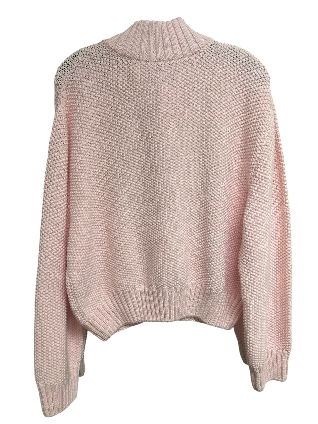 ALICE WALK THE COTTON CHUNKY KNIT SWEATER IN BLUSH PINK SIZE LARGE