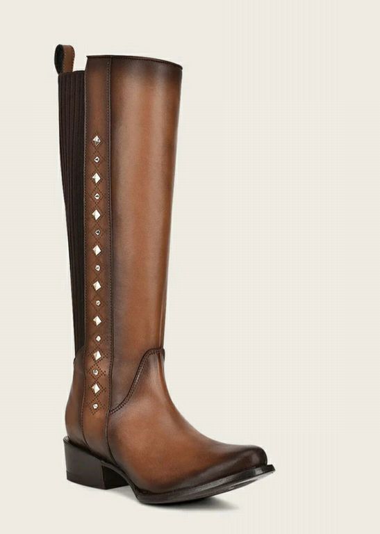 CUADRA RIDING STYLE BOVINE STUD BROWN BOOT SIZE 8