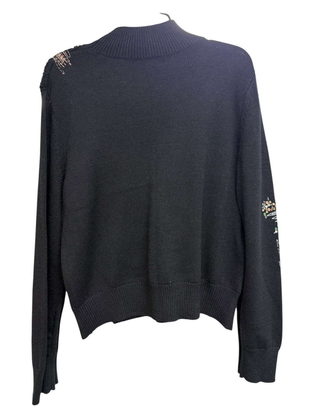 NWT ANTHROPOLOGIE KNITTED & KNOTTED FETE SEQUIN MOCKNECK SWEATER LARGE