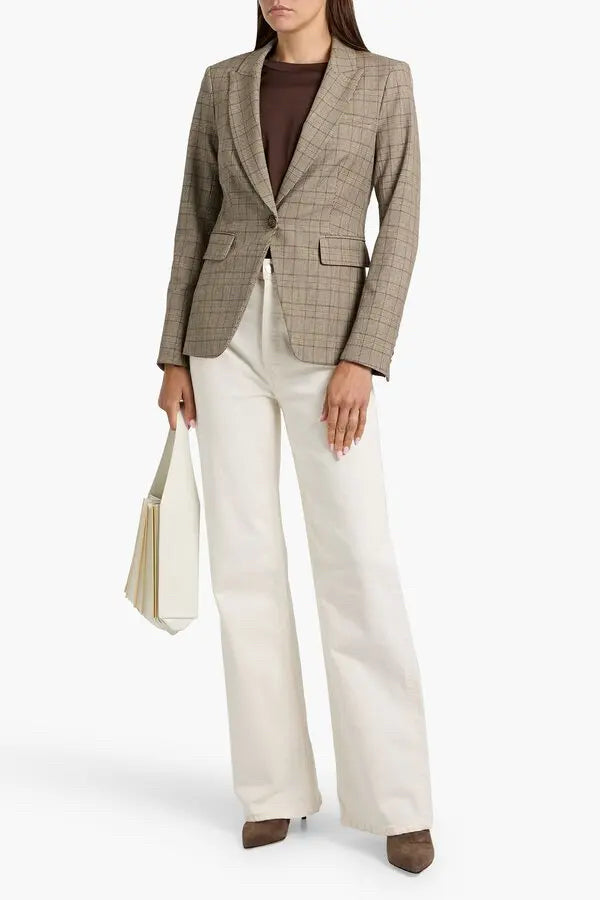 VERONICA BEARD CUTAWAY DICKEY CHECKED TWEED HOUNDSTOOTH BLAZER SIZE 6