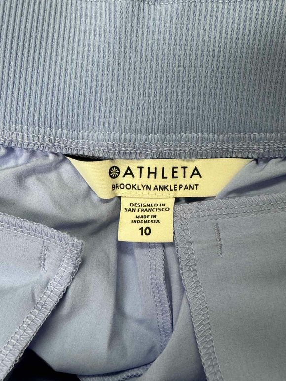 ATHLETA NWT! BROOKLYN ANKLE PANT IN BLUE SIZE 10