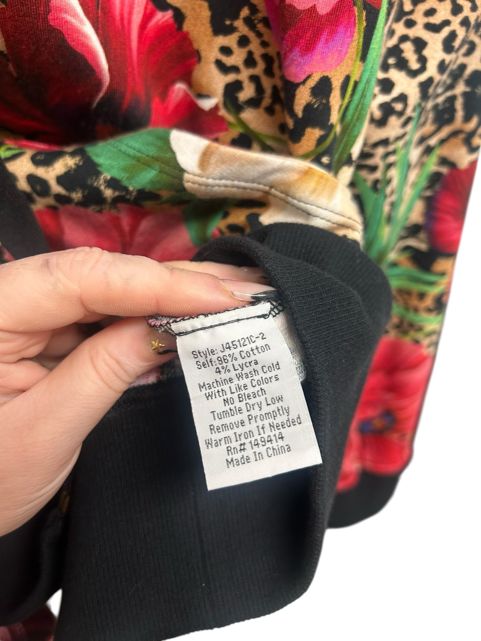 JOHNNY WAS SANDRA FLORAL LEOPARD ZIP UP HOODIE SIZE MEDIUM - WEARHOUSE  CONSIGNMENT