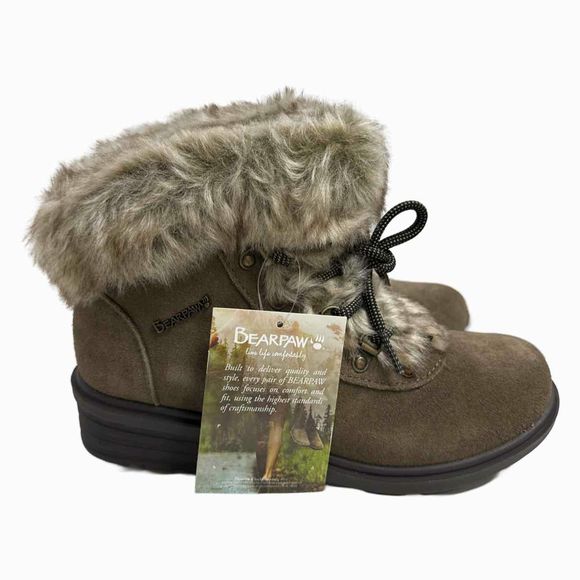 BEARPAW NWOB! SERENITY BOOT IN SEAL BROWN SIZE 8